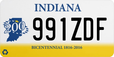 IN license plate 991ZDF