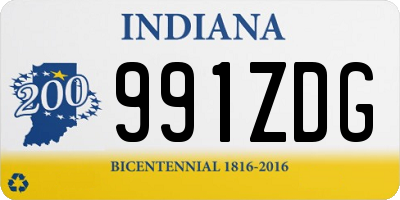 IN license plate 991ZDG