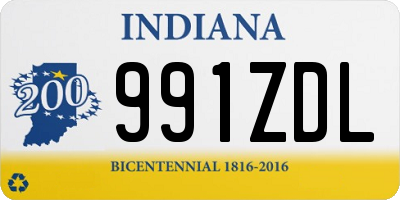 IN license plate 991ZDL