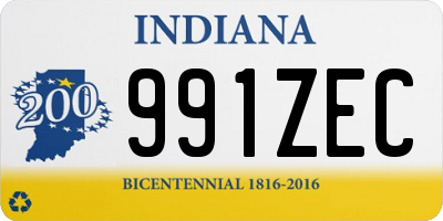 IN license plate 991ZEC