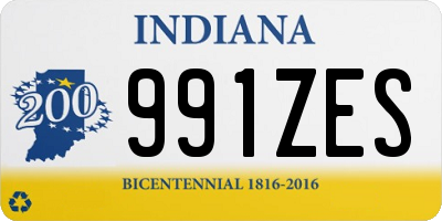 IN license plate 991ZES