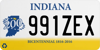 IN license plate 991ZEX