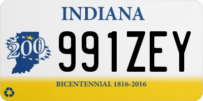 IN license plate 991ZEY