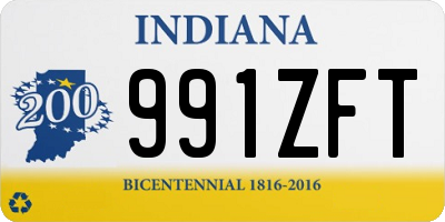 IN license plate 991ZFT