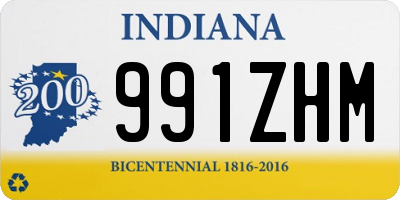 IN license plate 991ZHM