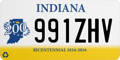 IN license plate 991ZHV