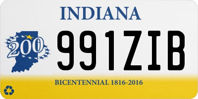 IN license plate 991ZIB