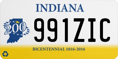 IN license plate 991ZIC