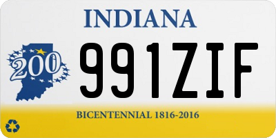 IN license plate 991ZIF