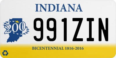 IN license plate 991ZIN