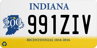 IN license plate 991ZIV