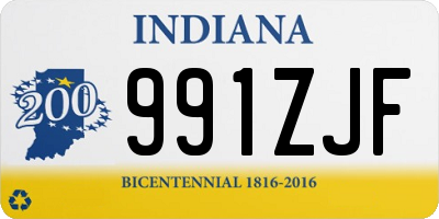 IN license plate 991ZJF