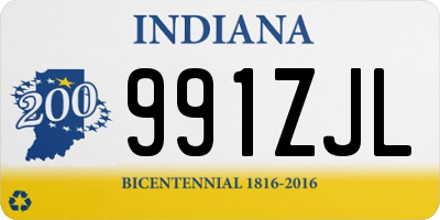 IN license plate 991ZJL