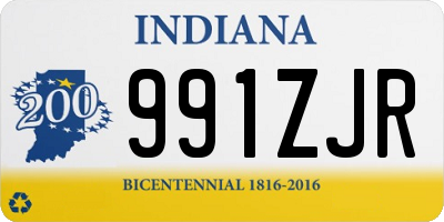 IN license plate 991ZJR