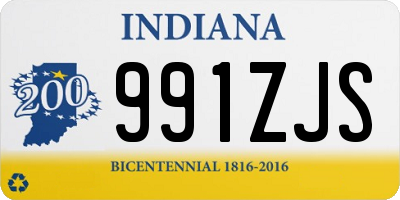 IN license plate 991ZJS