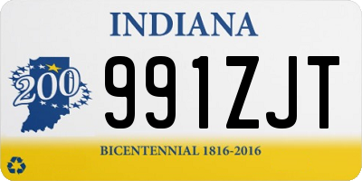 IN license plate 991ZJT