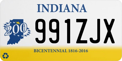 IN license plate 991ZJX