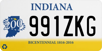 IN license plate 991ZKG