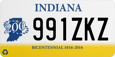 IN license plate 991ZKZ