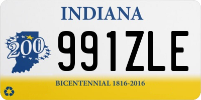 IN license plate 991ZLE