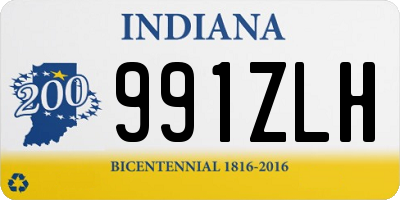 IN license plate 991ZLH