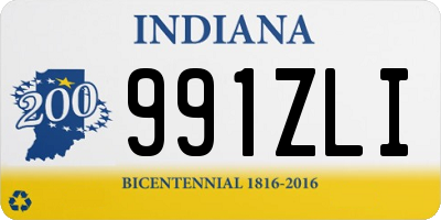 IN license plate 991ZLI