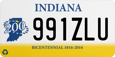 IN license plate 991ZLU