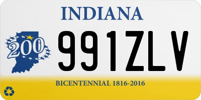 IN license plate 991ZLV