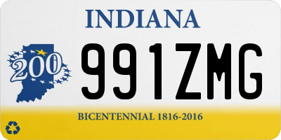 IN license plate 991ZMG