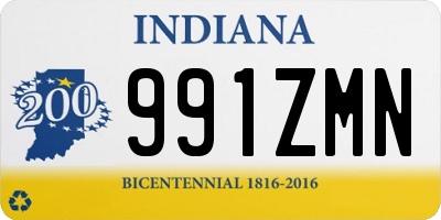 IN license plate 991ZMN