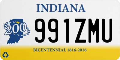 IN license plate 991ZMU