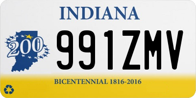 IN license plate 991ZMV