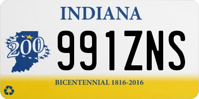 IN license plate 991ZNS