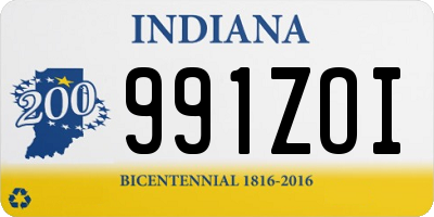 IN license plate 991ZOI