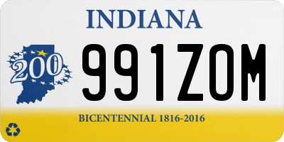 IN license plate 991ZOM