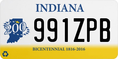 IN license plate 991ZPB