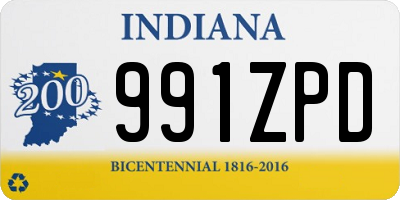 IN license plate 991ZPD