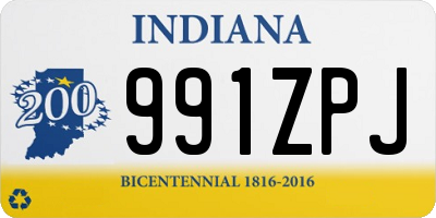 IN license plate 991ZPJ