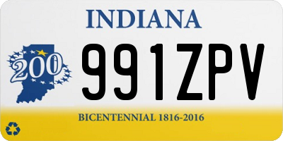 IN license plate 991ZPV