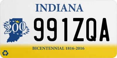 IN license plate 991ZQA