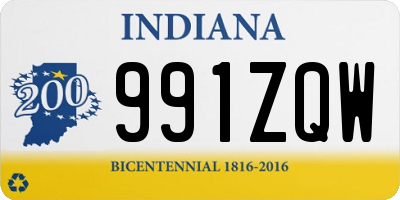 IN license plate 991ZQW