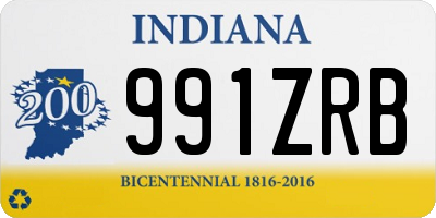 IN license plate 991ZRB