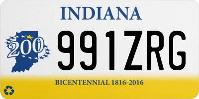 IN license plate 991ZRG