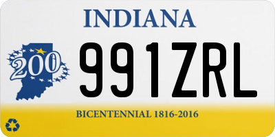 IN license plate 991ZRL