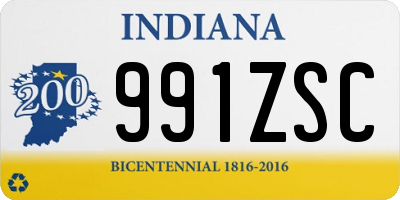 IN license plate 991ZSC