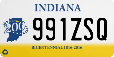 IN license plate 991ZSQ