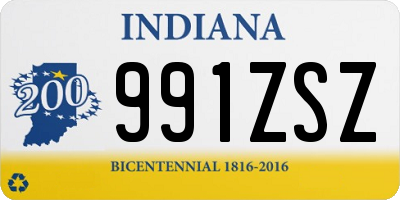 IN license plate 991ZSZ