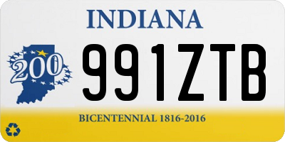 IN license plate 991ZTB