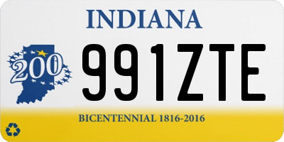 IN license plate 991ZTE