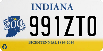 IN license plate 991ZTO